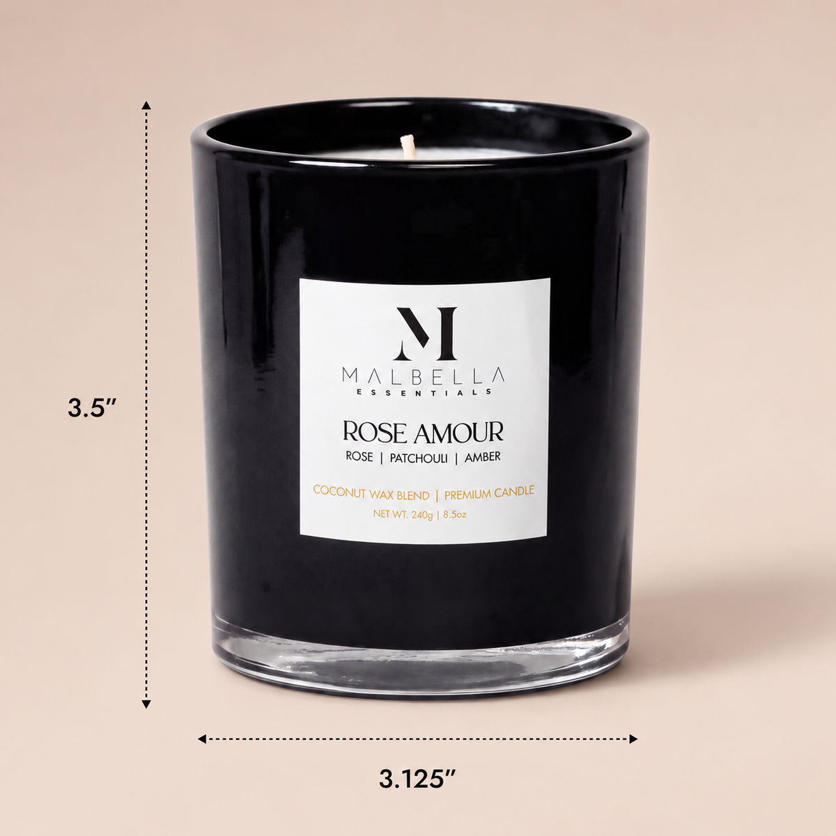 Rose Amour Luxury Scented Candle