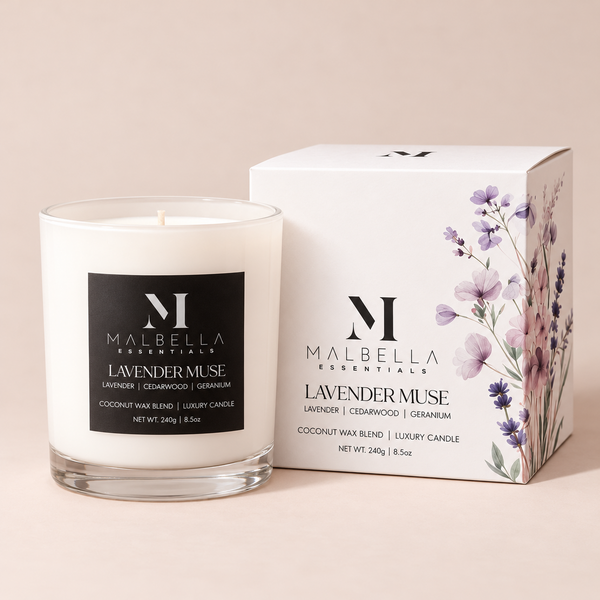 Lavender Muse Luxury Scented Candle | Malbella Essentials