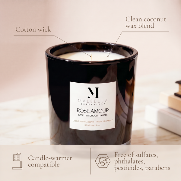 Rose Amour Luxury Scented Candle