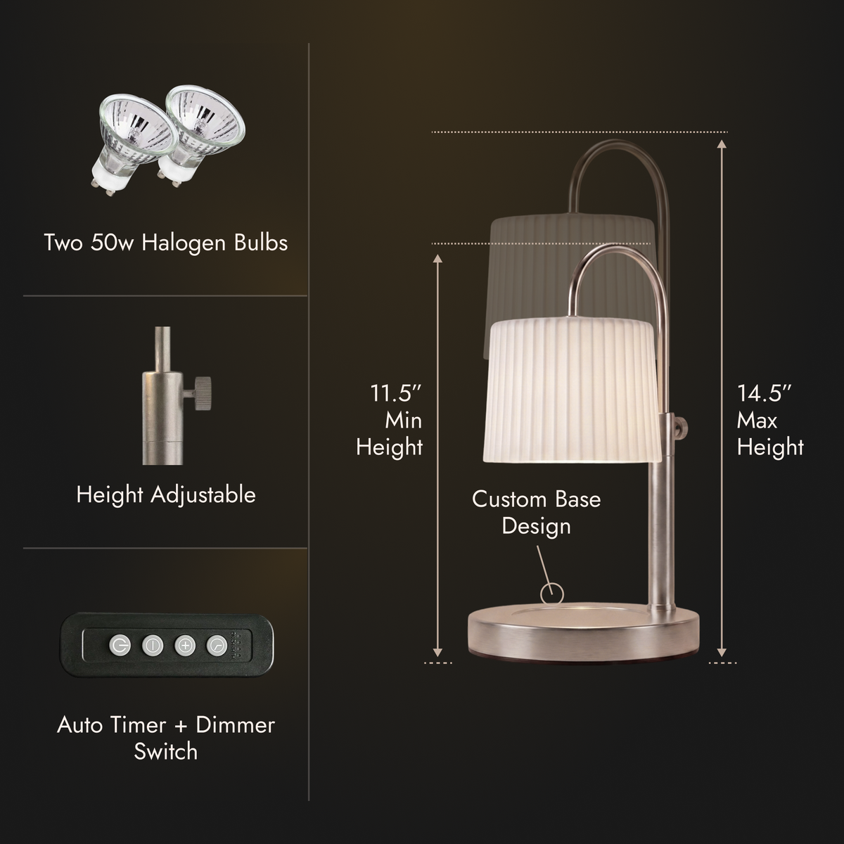Como Candle Warmer - Brushed Nickel