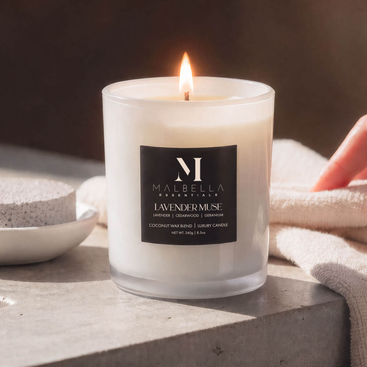 Lavender Muse Luxury Scented Candle | Malbella Essentials
