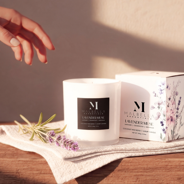 Lavender Muse Luxury Scented Candle | Malbella Essentials
