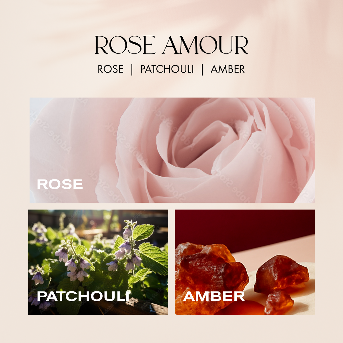 Rose Amour Luxury Scented Candle