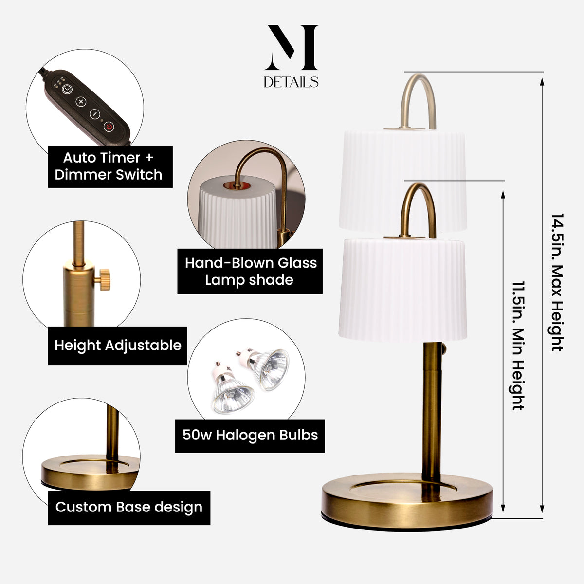 COMO LAMP_ BRASS GOLD
